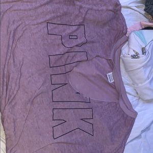 Pink VS v neck crew tee